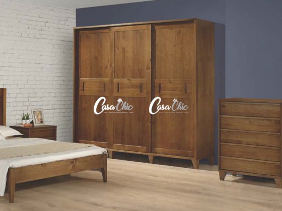 Guarda Roupa Armario Roupeiro  Woods Artes Industriais Naomi 190 03 Portas 2.50 m COM FRETE GRATIS